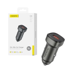 Carregador de Carro Foneng C21 USB 18W Cinza Escuro